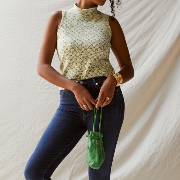 Maeve Structured Mock Neck Top - Picture 4 of 4